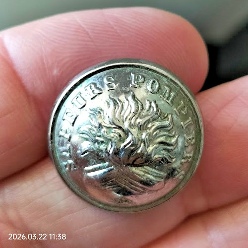 Bouton laiton chromé sapeurs - laiton,