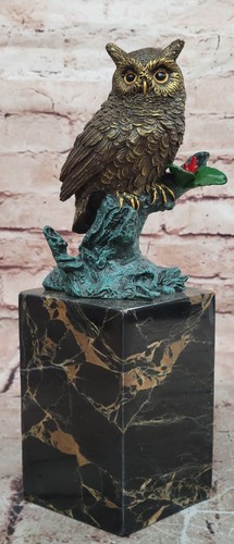 Statua milo bronzo gufo - gufo, su