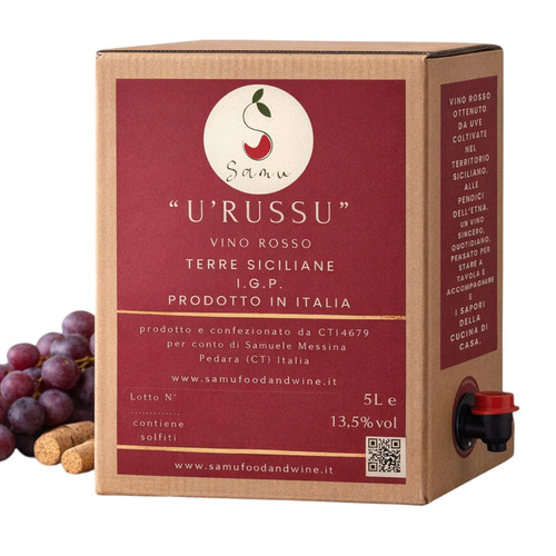 Vino rosso bag box da - rosso,
