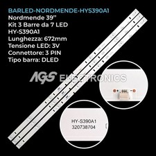 KIT 3 BARRE STRIP 7 LED TV