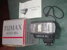 FLASH TUMAX AUTO 18A AUTOMATICO CAVETTO SCATOLA ISTRUZIONI PERFETTO FUNZIONANTE