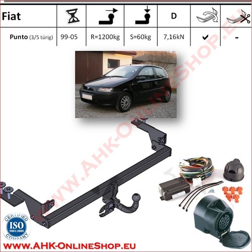 Gancio traino pour fiat punto - traino,