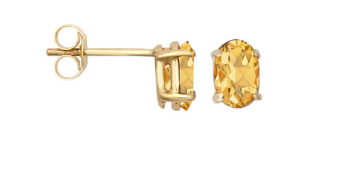 9ct oro giallo ovale - giallo,
