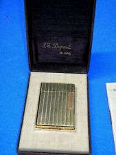 DUPONT - ACCENDINO A GAS. LAMINATO ORO. ANNI '60 - LARGE - MAI USATO