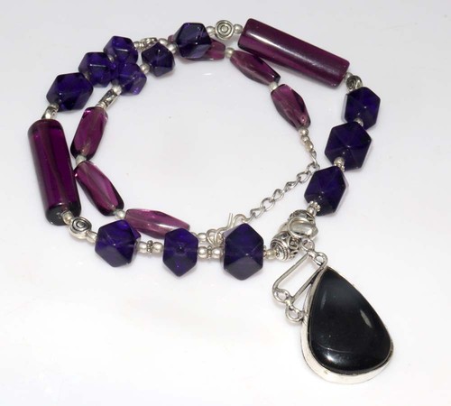 Collana calcedonio blu onice - collana,