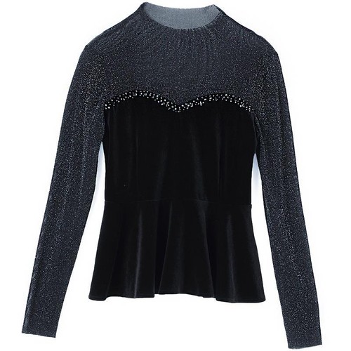 Maglia donna velluto mesh - in,