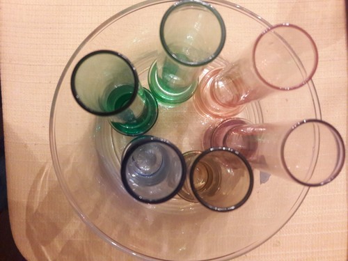 Vintage bicchieri colorati - vintage,