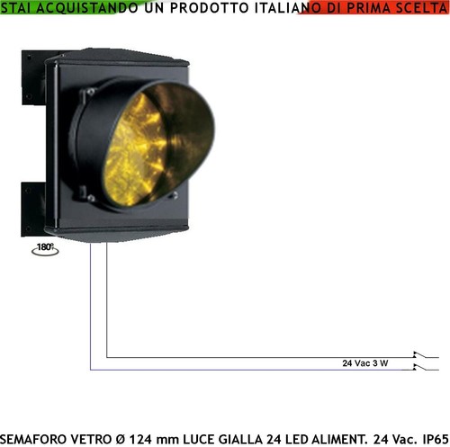 Semaforo luce gialla led 24 - gialla,