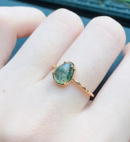 Anello agata verde - , gioielli