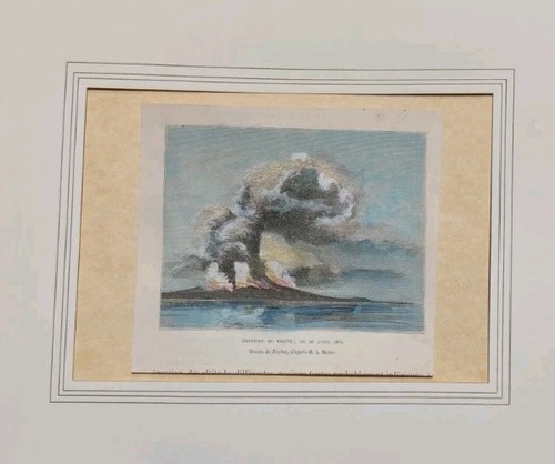 Veduta eruzione vesuvio 1872 - eruzione,