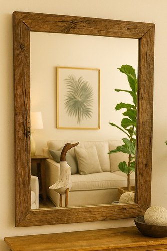 Specchio rettangolare legno - in,