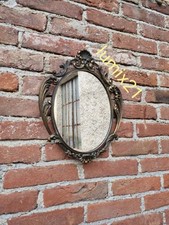 SPECCHIO ANTICA CORNICE OVALE IN Metallo Mirror quadro cornice STILE LIBERTY