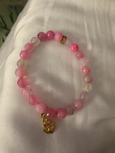 Bracciale perle vetro rosa - , e