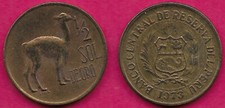PERU 1/2 SOL DE ORO 1973 WITH