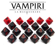 Set Dadi per Vampiri la Masquerade - 20 dadi d10 Gioco di Ruolo Asmodee 