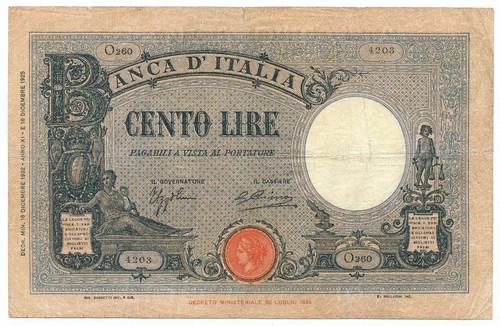 100 lire barbetti grande - grande, b
