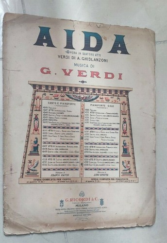 Spartito musicale aida opera - spartito,