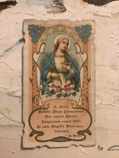 Santino a Santa Lucia Vergine e Martire 1898 cromolitografia