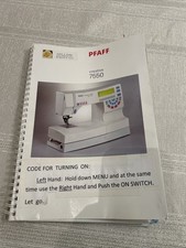 PFAFF Creative 7550 manuale