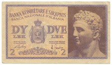 2 LEK REGNO D'ITALIA E ALBANIA