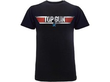 T SHIRT TOP GUN ORIGINALE donna uomo Maglia Maglietta FILM ufficiale Nera