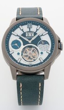 Orologio TITANIO Strumenti Nautici Tourbillon Automatico 24 HR Big Date AM PM SNT6