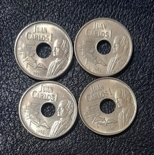 Moneta da 25 Pesetas spagnole (4 Pezzi)rara