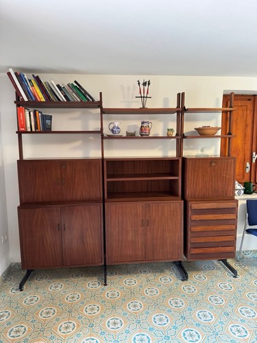 Libreria modulare teak - libreria, in