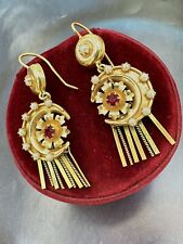 ORECCHINI OLD oro antico earrings antique GOLD vero ORO 12 KT anni 50-60 affaron