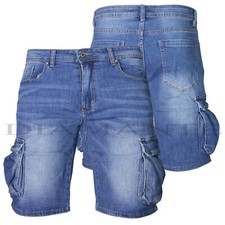 Bermuda Uomo Cargo jeans Denim