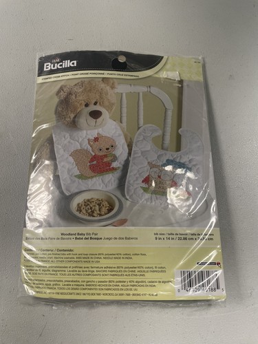 Bucilla woodland baby bib - bucilla, pair