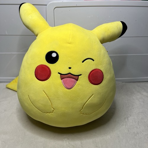 Squishmallow winking pikachu - winking,