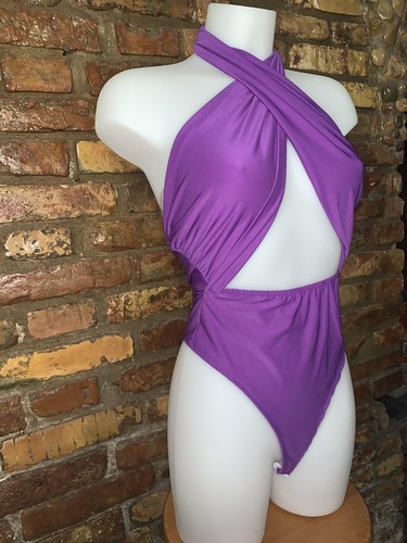 Body viola fluo incrociato - viola,
