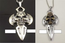 CIONDOLO CROCE TESCHIO ACCIAIO