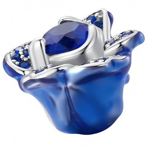 Pandora charms blue rose charm - pandora,