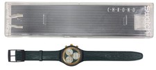 Orologio da Polso Swatch Chrono Rollerball SCB107 1991 + Custodia