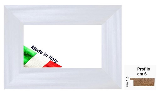 Cornice legno bianca - legno,