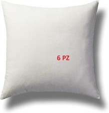 Set 6 imbottiture Cuscini bianchi 55 x 55 cm morbida made in Italy divano letto