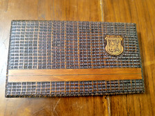 Portasigarette in legno, lavorato a mano, vintage Legnica