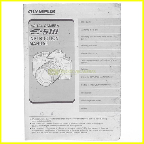 Olympus 510 user manual - e-510,
