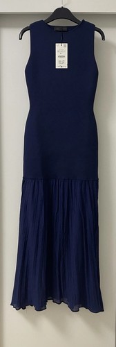 Maxi abito zara blu navy - maxi, senza