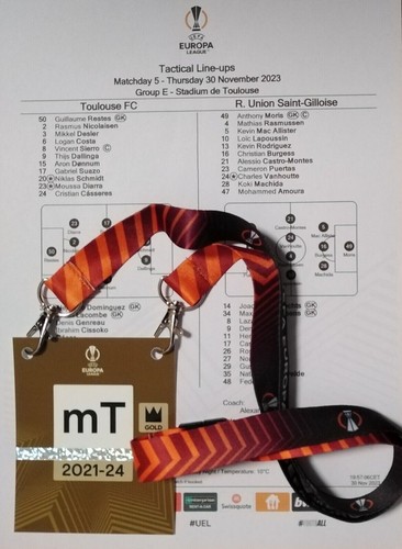 Biglietto pass giocatore uefa - giocatore,