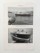 Clipping Ritaglio Enciclopedia Vallardi 1958 Motonautica Boscolo Entrobordo cors