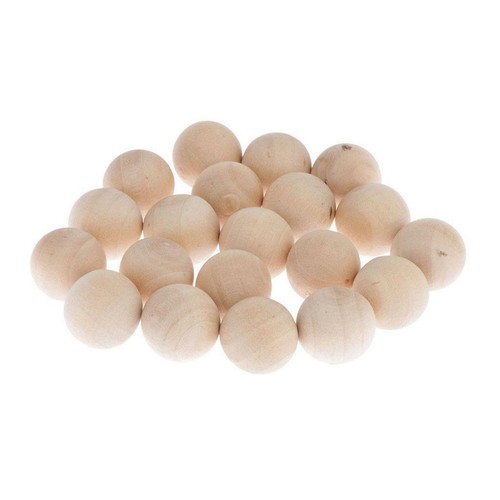 50pcs sfere legno - legno, 15mm