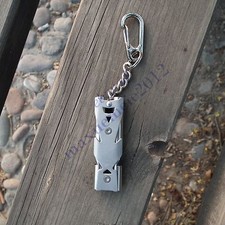 Fischietto Inox 2 Tubi Salvavita Emergenza Sopravvivenza SOS High db Outdoor Bike