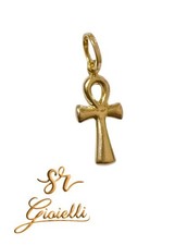 Ciondolo in ORO GIALLO Croce della Vita Ankh ORO 18 KT 750% List. 195€