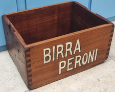 CASSETTA LEGNO BIRRA PERONI INIZI '900 RARA PER ESPORTAZIONE - PORTA BOTTIGLIE