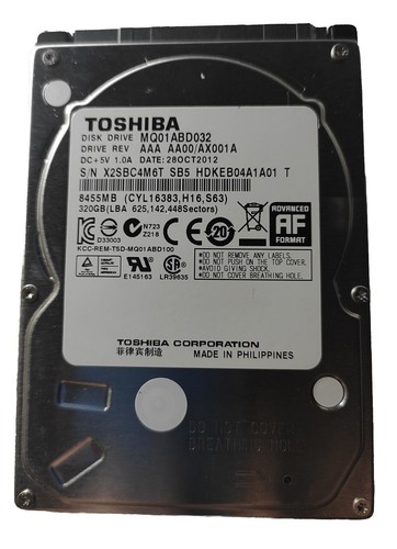 Toshiba mq01abd032 320gb - 320gb, sata
