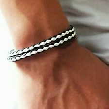 Bracciale cuoio intrecciato