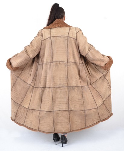 A4617 cappotto pelle con - in,